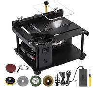 Mini Table Saw, Multifunction Woodworking Mini Desktop Electric Circular Saw, Electric Cutting Tool Speed Angle Adjustable Small Bench Saw for DIY Handmade Wooden Model Crafts