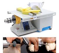 Mini Table Saw, Precision Benchtop Machine for DIY Jewelry and Lapidary Polishing, 0-10000 RPM Adjustable Speed