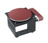Mini Table Saw Rock Polisher, 100W Bench Lathe for Jewelry Making, Cutting, Grinding, Engraving, Lapidary Polishing and Buffing