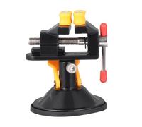 Mini Table Vise Black Aluminium Alloy 360 Degree Rotating Suction Cup