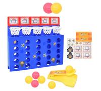 Mini Tabletop Basketball Game, 4-in-a-Row Connect Shots Shooting Toy for Kids & Adults, Portable Indoor Desktop Basketball Hoop Game, Fun Family Party Travel Activity