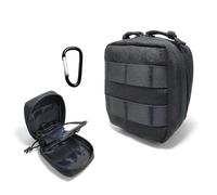 Mini Tactical Molle Compact Ammo Pouch - General Purpose Admin Pouches Small Admin Molle Pouches EDC Tool Utility Multi-Purpose Waist Belt Pouch (Black 1 Pc)