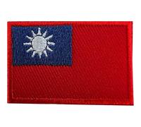 Mini Taiwan Flag Patch Iron Sew On Bag Small Republic of China Embroidered Badge