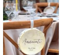 Mini Tambourines Bulk Wedding Personalized,Custom Name Place Cards & Favors,Hand Held Percussion Gift Wood Metal Jingles for Church Wedding Charity Party (15cm ")