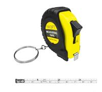 Mini Tape Measure 1M, Retractable Keychain Ruler with Dual Scale Metric and for Imperial, Pocket Size Measuring Tool for Travel Sewing DIY, Compact Auto-Return Design(Yellow)