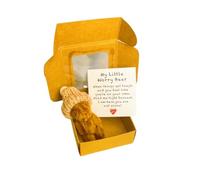 Mini Teddy Bear, Small Teddy Bear, in Box, Cuddly with Card Friends and Family, Brown Plush Bear, Perfect for Gift and Collecting