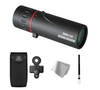 Mini Telescope for Adults,with Clips 2000X24 Monocular Focus Optics Telescopes onocular Power Monocula,Waterproof8000M/80000M for Sporting Events,Concerts,Camping,Scope,Travelling,Black