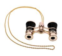 Mini Telescope Pocket Binoculars with Chain, Black Iron Outdoor | Decorative Mini Binoculars, Compact Handheld Design, Mountain Trips and Festivals, in Elegant Style