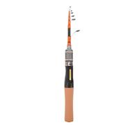 Mini Telescopic Fishing Rod with Wood Handle, Lightweight Carbon Pocket