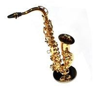 Mini Tenor Saxophone Model Ornaments Musical Instrument Pendant Musical Instrument Ornaments Table Gift Props