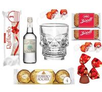 Mini Tequila 50ml Shot Glasses & Chocolates Gift (Casamigos Blanco)