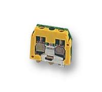 Mini Terminal Block - 4MM/Earth | Terminal Blocks DIN Rail Mount CONNECTORS, 1 X Qty - 16049626