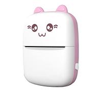 Mini Thermal Printer, 200DPI Wireless Bluetooth Mobile Photo Printer, Portable Fast Printer with Printing Paper for Photo Notes Study Journal Work Fun (Pink)