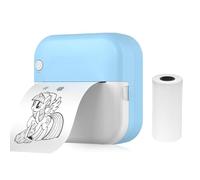 Mini Thermal Printer Multifunction Portable Sticker Maker Instant Photo Inkless Printing Support BT Connection for Smartphone with 1 Paper Roll 57mm Compatible with iOS Android System for Picture