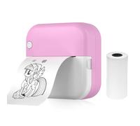Mini Thermal Printer Multifunction Portable Sticker Maker Instant Photo Inkless Printing Support BT Connection for Smartphone with 1 Paper Roll 57mm Compatible with iOS Android System for Picture