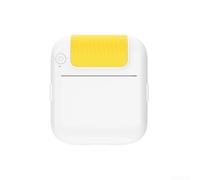 Mini Thermal Printer, Portable Inkless Printer, With Wireless Printing, For Printing Labels, Texts, Web for PAGES, And Manuals, 11.5 * 9.5 * 5.2cm(Yellow)