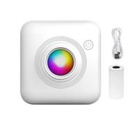 Mini Thermal Printer,Small Portable Thermal Label Maker Machine for Clothing, Bluetooth Labler Maker Compatible with ios & Android, Wireless Portable Printer,Printable Lists, Memo, QR Codes (A)