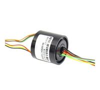 Mini Through Hole Slip Ring/Rotary Joint 5mm Bore Size OD 22mm 6 wires without Flange, with flange 12 wires(12CH flange plastic)