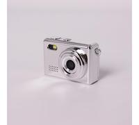 Mini Thumb Digital Camera Toy - 1.77×1.5in 16GB, Photo/Video/Flash, Type-C Charge & PC/Mobile Data Transfer Gift Packaging (Silver)