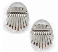 Mini Thumb Piano 8 Key - Exquisite for Beginners & Music Lovers, Portable Finger Piano for Music Lovers, Great Gift Idea (Transparent Teardrop 2PCS)