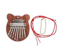 Mini Thumb Piano, Bear Shape 8 Tone Kalimba Portable Flat Board Kalimba Wood Kalimba Thumb Piano Children Gift Leisure Instruments