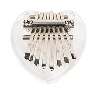 Mini Thumb Piano - Heart - Shaped Crystal Acrylic Kalimba with Clear Sound Portable and Durable for Travel Schoolbags Parties (type 2)