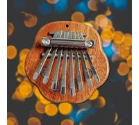 Mini Thumb Piano Portable Solid Wood Musical Instrument For Kids Adults Beginners Travel Pocket (A, 7x7x1.5cm)