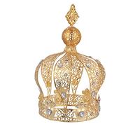 Mini Tiara Birthday Cake Topper Crystal Vintage Crown Cake Ornaments for Wedding Birthday Baby Shower Decoration