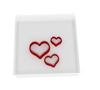 MINI/Tiny Heart 2 Cutters, Set of 3-1CM, 2CM + 3CM Sizes for Fondant Icing Crafting Clay Cake Decoration v2