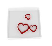 MINI/Tiny Heart Cutters, Set of 3-1CM, 2CM + 3CM Sizes for Fondant Icing Crafting Clay Cake Decoration