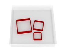 Mini/Tiny Square Set of 3 Value Fondant Cutter 1.5CM + 2CM + 3CM