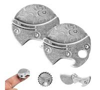 Mini Titanium Compact Bottle Opener, Everyday Carry Tool, Lightweight Keychain Cap Opener for Outdoor Camping, Tailgate, Travel, Small Size Replacement Tool for Drink Opening（2PC