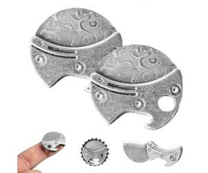 Mini Titanium Compact Bottle Opener, Everyday Carry Tool, Lightweight Keychain Cap Opener for Outdoor Camping, Tailgate, Travel, Small Size Replacement Tool for Drink Opening（2PC