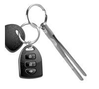 Mini Titanium Tweezers - 59mm Keychain Tool | High Hardness Flat Head Precision Tweezers, Lightweight 3g Portable Pick up Tool for Home Camping Climbing Travel Hiking Splinter Removal Gear