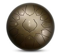 Mini Tongue Drum, 12 Inches Dia.13 Notes Steel Drum, Handpan Percussion Musical Mallets Instruments for Meditation, Yoga, Zen Tea & Keep Healthy, Performance & Teaching