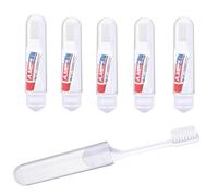 Mini Toothbrush,5 Pcs Travel Toothbrush Set Portable Foldable Toothbrush with Mini Toothpaste Mini Travel Toothbrush and Toothpaste for Families Travel Business Trip Camping Outdoor Activities