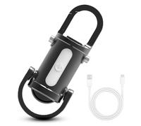 Mini Torch Key Ring 1200 Lumen 3 in 1 Small Torch LED Rechargeable with Power Bank Extremely Bright Flashlight Keychain Hand Lamp Waterproof for Outdoors, Rescue, Camping, Black