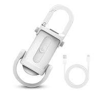 Mini Torch Key Ring 1200 Lumen 3 in 1 Small Torch LED Rechargeable with Power Bank Extremely Bright Flashlight Keychain Hand Lamp Waterproof for Outdoors, Rescue, Camping, White