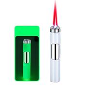 Mini Torch Lighter, Windproof Jet Flame, Refillable Butane Gas Lighter for Outdoor Use, Camping, and Candles (Gas Not Included)