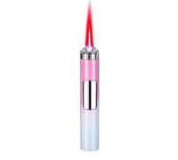 Mini Torch Lighter, Windproof Jet Flame, Refillable Butane Gas Lighter for Outdoor Use, Camping, and Candles (Gas Not Included)