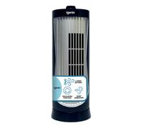 Igenix DF0020 12" Mini Tower Fan - Compact Oscillating Desk Fan with 2 Speed Settings, Quiet Operation, Easy-Carry Handle, Ideal for Home, Office, Bedside & Desktop Use - Black/Silver