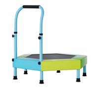 Mini Trampoline for Children 3 Feet Foldable Children's Bouncing | Trampoline with Adjustable Handle for Classroom Nursery Preschool Home Gym Park Garden Backyard