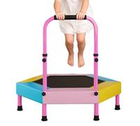 Mini Trampoline for Children 3 Feet Foldable Children's Bouncing | Trampoline with Adjustable Handle for Classroom Nursery Preschool Home Gym Park Garden Backyard