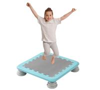 Mini Trampoline for Kids, 25 Inch Bounce Trampoline for Toddler, Autism Kids Sensory Integration Training Equipment, Square Bounce Trampoline w/Non-Slip Base for Boys Girls,Blue A