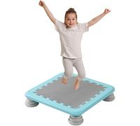 Mini Trampoline for Kids, 25 inch Square Leaps and Rebounds Trampoline, Autism Sensory Integration Training Equipment, Indoor Bounce Board Jumping Toys w/Non-Slip Base, Max Loaded 330 lbs (Blue)