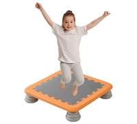 Mini Trampoline for Kids Sensory Integration Training Equipment for Autistic Children Non-Slip Square Base Safe Indoor/Outdoor Fun ge Color Perfect for Toddlers
