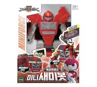 Mini Transforming Robot Sammy Bot Figure - Red Mecha with Dual Transformation Modes (Robot & Firetruck)