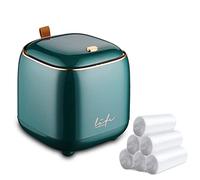 Mini Trash Can 1.6L/0.4 Gallon with Trash Bags 180pcs, Tiny Small Desktop Trash Bin with Lid, Countertop Mini Garbage Bin for Home, Office, Kitchen, Bedroom, Bathroom (Blue)