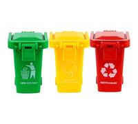 Mini Trash Can - ABS | Desktop Waste Container | Large Capacity Garbage Bin Model | Mini Recycling Bins Child-friendly Structure Compact Desktop Bin For Office Home Car And Daily Organization Use