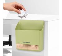 Mini Trash Can Broom Dustpan: Small Hanging Garbage Lint Bin for Laundry Room Office Desk Kitchen Cabinet Door Dorm Table RV Car - Tiny Countertop Bedside Wall Mount Trashcan Brush Dust Pan Set